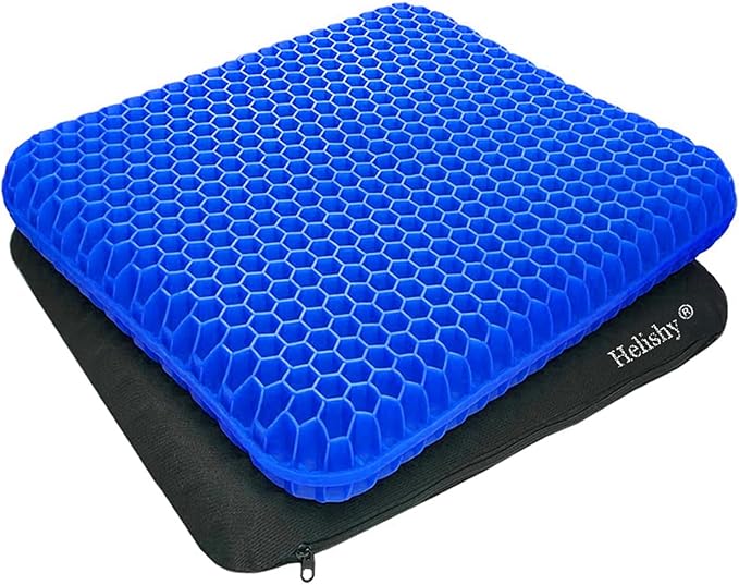 Egg Gel Seat Cushion, Breathable Gel Cushion Chair Pads with Non-Slip Cover for Home Office Car Wheelchair, Honeycomb Design Egg Seat Cushion As Seen On TV