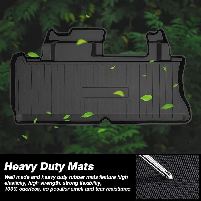 KUST Cargo Trunk Mat for Toyota Sienna 2021-2026 (with Spare Tire), Rear Trunk Cargo Liner All Weather Protection, TPE Rubber Raised Edge