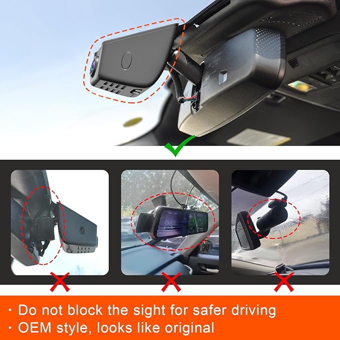 Mangoal F150 Dash Cam 4K Custom fit for Ford F150 2018-2026 F250/F350/F450 Super Duty 2020-2026 XLT Lariat King Ranch Raptor Limited Platinum(Model A), UHD 2160P Video, WiFi, App, 64GB Card
