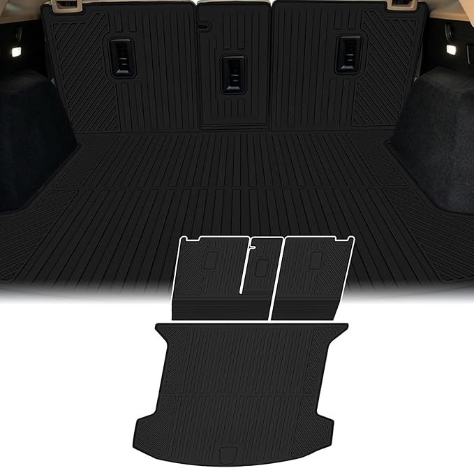 Cargo Liner Compatible with 2017-2025 Cadillac XT5 Trunk Mat Cargo Mat Back Seat Cover Protector (Backrest Mats+Trunk Mat)