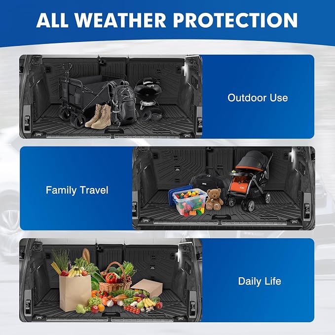 Mixsuper Cargo Liner for B M W X5 (G05) 2026 2025-2019, All Weather Trunk Mat Backrest Mat TPE Back Seat Cover Protector for X5 Accessories