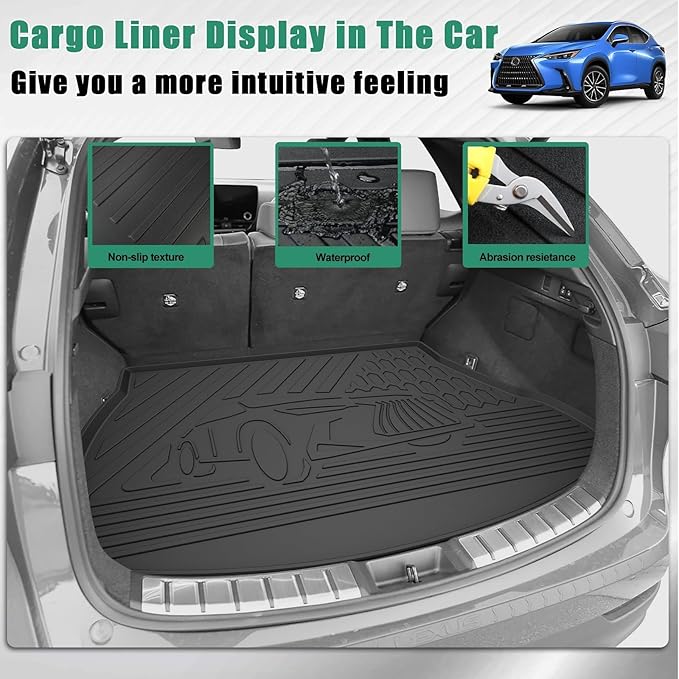 Original 2022-2026 NX Cargo Liner for Lexus NX(NX250/NX350/NX350h/NX450h+) - Custom Fit TPE All Weather Trunk Mat for Lexus NX & NX Hybrid Accessories