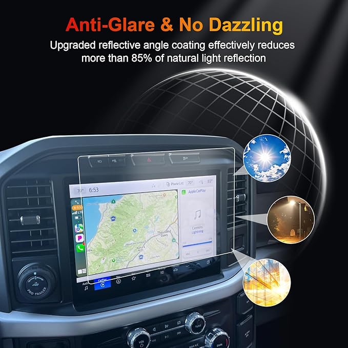 for F150 Lightning Screen Protector for 2022-2026 Ford F-150 Lightning XLT/Pro SYNC 4 12-In F150 Lightning Electric Truck Accessories Anti Glare Tempered Glass Film (F-150 Lightning 12-In Matte)
