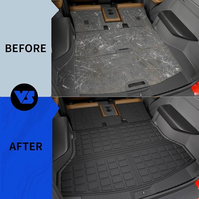 Rongtaod Cargo Mat Compatible with 2014-2020 Nissan Rogue Trunk Mat Cargo Liner All Weather Back Seat Cover Protector 2019 Rogue Accessories (Backrest Mats+Trunk Mat)