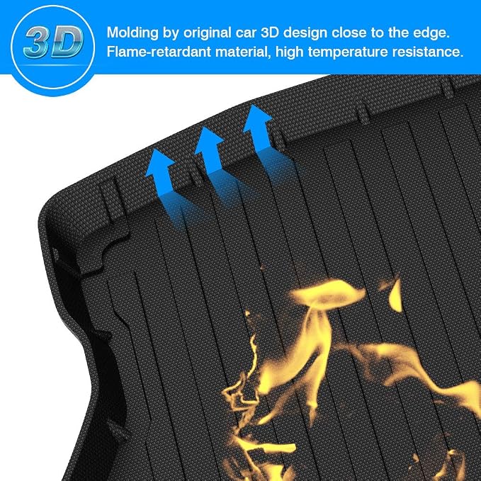 Cartist Cargo Liner for Honda Civic 2012-2015 All Weather Trunk Liner Odorless High Side 3D Anti-Slip Trunk Floor Mat