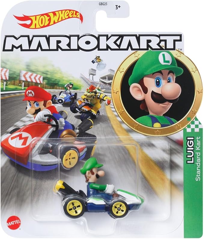 Hot Wheels Mario Kart Die-Cast Character Cars Collection Bundle, 7 Pack, Nintendo Gaming Collectibles GBG25-957P