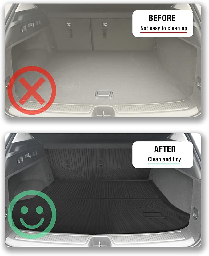 Cargo Liner Compatible with 2021-2025 Buick Envision Trunk Mat Cargo Mat Back Seat Cover Protector (Backrest Mats+Trunk Mat)