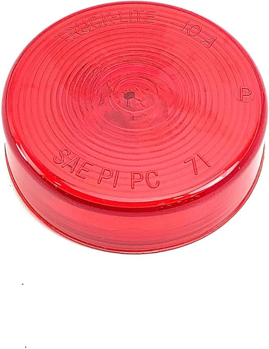 Truck-Lite Marker Clearance Red Round 2.5" | 10 Series Incandescent 12V | PL-10 Connector | Exterior Signal Lamp for Trailers and Trucks | Light for Commercial Vehicles