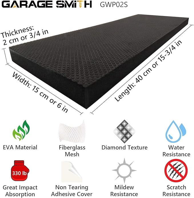 AMPULLA GWP02S Garage Wall Protector Car Door Protectors, Designed in Germany (2, Black)