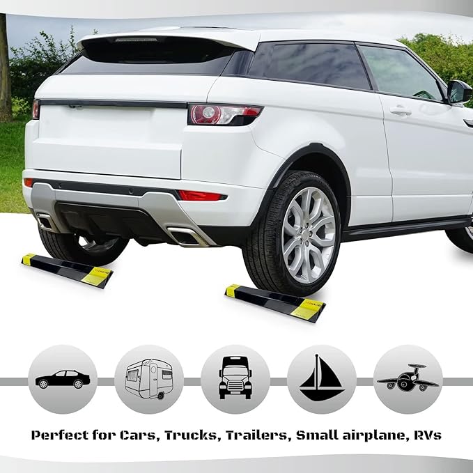 HOXWELL 16" 2 Pcs Heavy Duty Parking Aid for Garage, Parking Gadgets Protects Car and Garage Walls, Parking Stopper Easy to Install 2 Packs