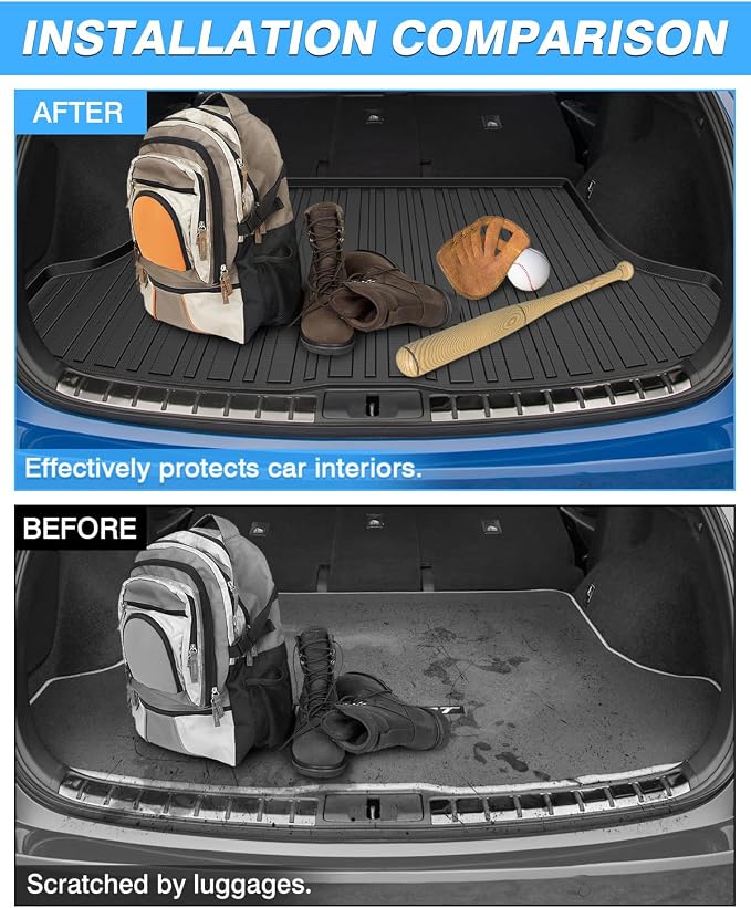 Powerty Trunk Mat for 2023 2024 2025 2026 Lexus RX RX350/RX350h/RX500h Accessories Cargo Mats TPO All Weather Cargo Liner Heavy-Duty Trunk Liners (Not for RX450h+)