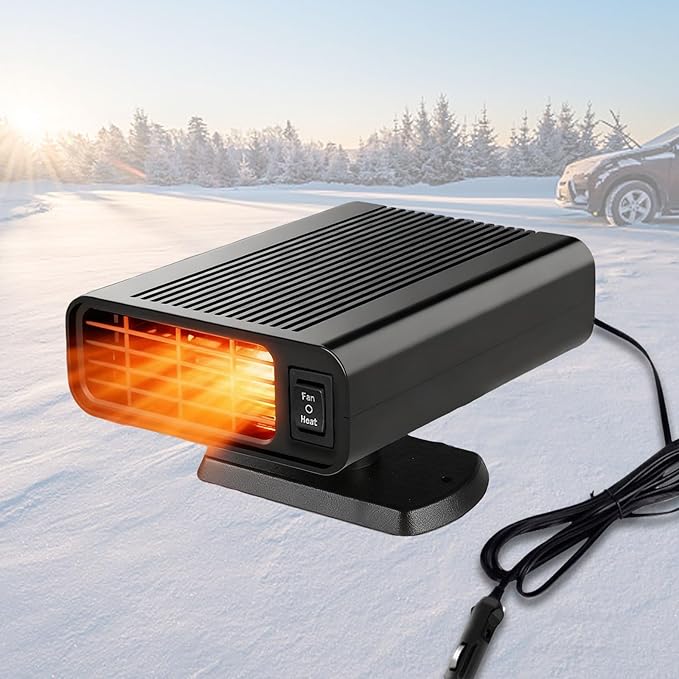 Portable Car Heater-Car Heater for Vehicle with 2-in-1 Heating & Cooling, 360° Rotary Windshield Defroster, 12V 150W Plugs into Cigarette Lighter for Cars/SUVs/Trucks