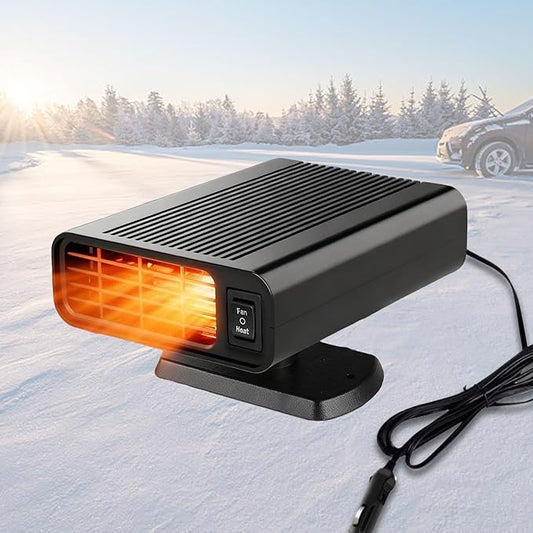 Portable Car Heater-Car Heater for Vehicle with 2-in-1 Heating & Cooling, 360° Rotary Windshield Defroster, 12V 150W Plugs into Cigarette Lighter for Cars/SUVs/Trucks