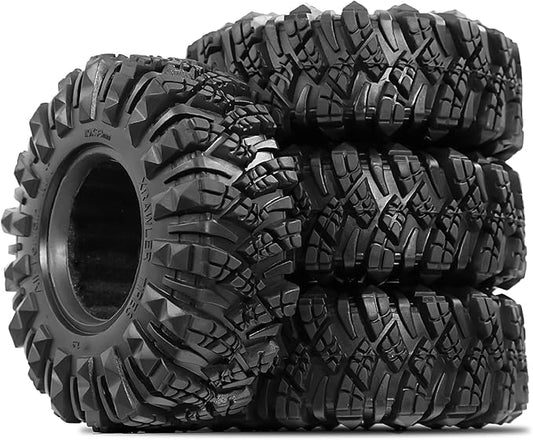 STMU 1.9 RC Crawler Tires 4.33 Inch OD Foam Inserts for Traxxas TRX4 Axial SCX10 SCX10 II III RBX10 Redcat Gen 8 (1.9)