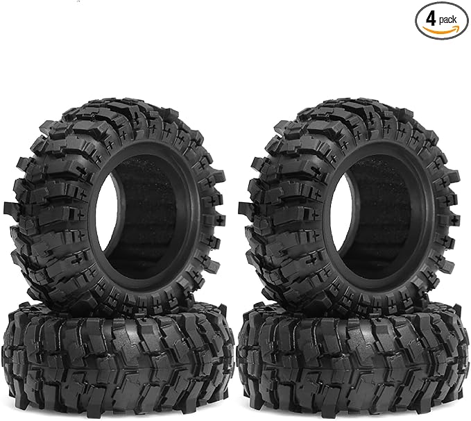 REDSPIDER 1.9'' Crawler Tires OD 88MM/3.46'' (4PCS) for 1/12 RC Crawler MJX H12Y+ MN-128 MN82S LC79 ﻿ (Tires)