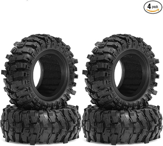 REDSPIDER 1.9'' Crawler Tires OD 88MM/3.46'' (4PCS) for 1/12 RC Crawler MJX H12Y+ MN-128 MN82S LC79 ﻿ (Tires)
