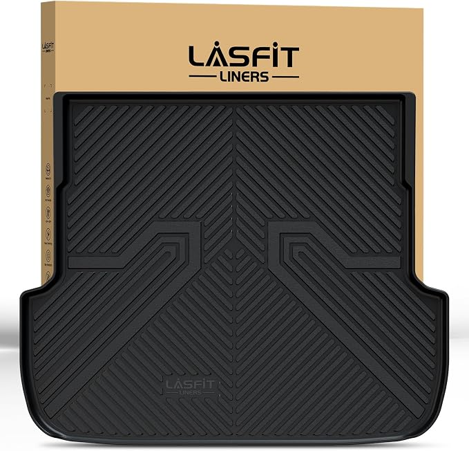 LASFIT Cargo Tray Liner for Subaru Outback 2020-2025 Trunk Mat, All Weather TPE Custom Fit Easy Clean Durable No-Curling Cargo Mat for Outback 2025 2024 2023 2022 2021 2020 Trunk Tray Liner, Black