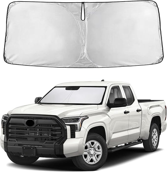 Autovir Windshield Sun Shade Fit for 2022-2024 2025 2026 Toyota Tundra Sun Shade, Front Window Sun Visor, UV Protection, Heat Blocker, Foldable Car Accessories