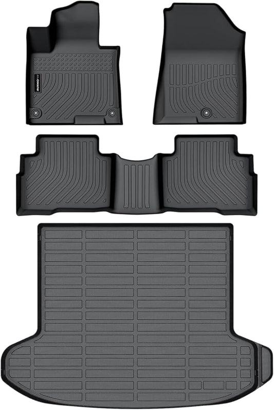 Auxko All Weather Floor Mats Cargo Liner Fit for Kia Sportage Hybrid 2023 2024 2025 (Not PHEV) TPE Rubber Sportage Accessories All Season Guard Odorless Anti-Slip Cargo Liner