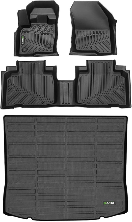 HAFIDI® Floor Mats & Cargo Liner Set Fit for 2015-2025 2026 Ford Edge All Weather Protection TPE Automotive Full Set Floor Liners Custom Accessories -Black