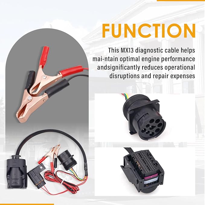 Engine Diagnostic Cable Compatible with Paccar MX13 EPA17 ACM Engine Fit for Heavy Duty/Commercial Vehicles Diagnose Issues Wiring Harness