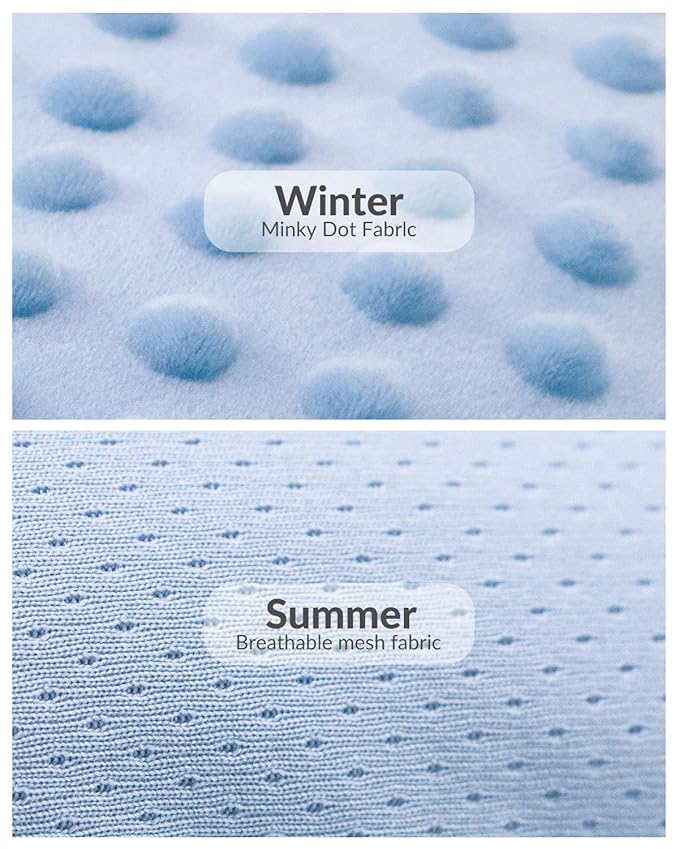 Generic Infant Insert Compatible with Mamaroo Swing & Graco Swing and Infant Car Seat, Newborn Insert Baby Head Body Support, Reversible Design, Breathable Soft Fabric, 1Pcs - Dots, Dark Blue