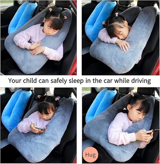 FHSGGP Travel Pillow Car Pillow Kid Car Sleeping The Sleeping Aid for Adults and Kids on Road Trips Kids Travel Pillow Black