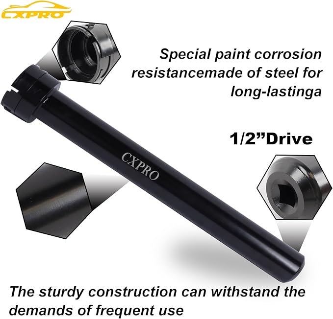 Inner Tie Rod Removal Tool Kit, Inner Tie Rod Tool Set with 12 Crowfoot Adapters 1/2 Inch Drive Tube for Tie Rods Remove & Install Cars