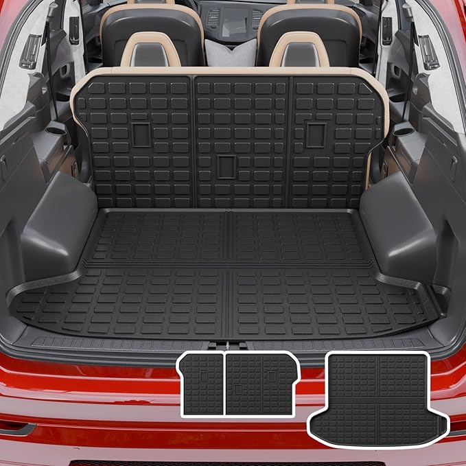 Cargo Mat Compatible with 2023 2024 2025 2026 KIA Sportage Cargo Liner Trunk Liner TPE Back Seat Cover Protector 2025 Sportage Accessories Non-Plug-in Hybrid (Trunk Mat+Backrest Mats)