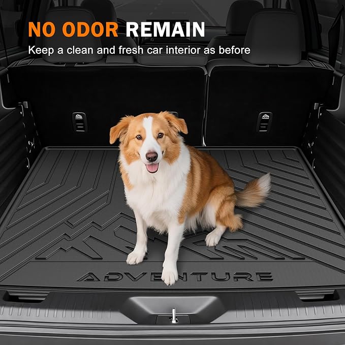 KUST Cargo Trunk Mat for Honda Passport 2026, Rear Cargo Liner for Passport Accessories All Weather TPE Rubber Car Mat Raised Edge