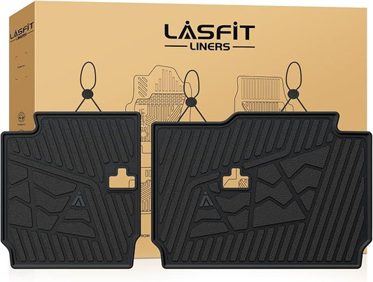 LASFIT Backrest Mats for Jeep Gladiator JT 2020-2025 2026 Rear Trunk Seatback Mats All Weather TPE Custom Fit Accessories, Black