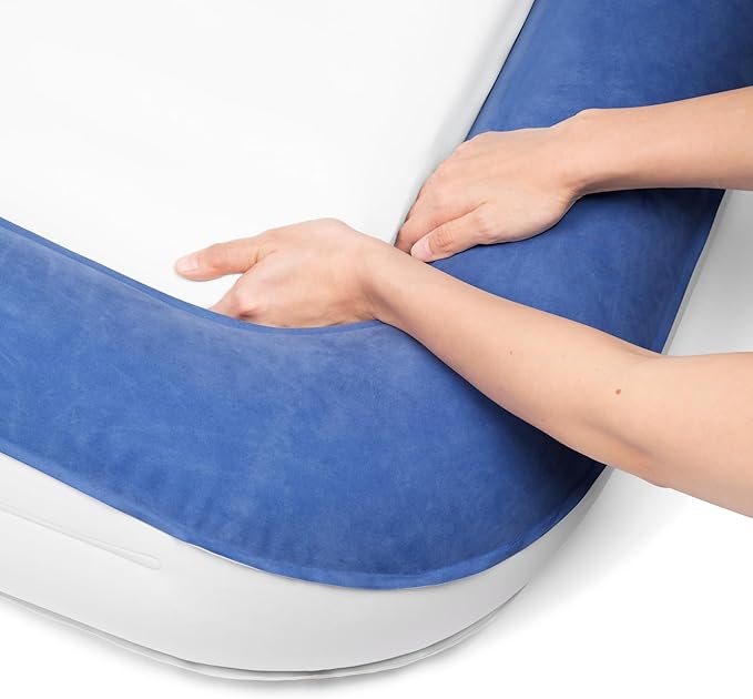 SoundAsleep Products Dream Series Kids Air Mattress Includes High Speed External Pump - Extra Tall Safety Bumpers - Portable, Toddler Blow up Bed for Kids