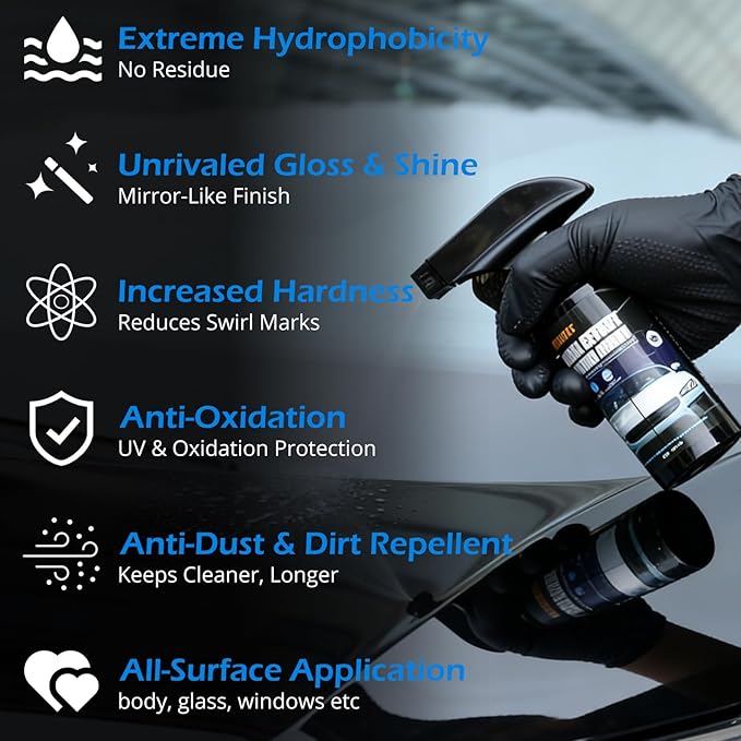 2 Pack Quick Effect Coating Agent for Car - 2026 Upgrade Car Coating Spray, Scratch Repair, Oil Film Removal,Helps Refresh Exterior Gloss & Reduce Surface Buildup