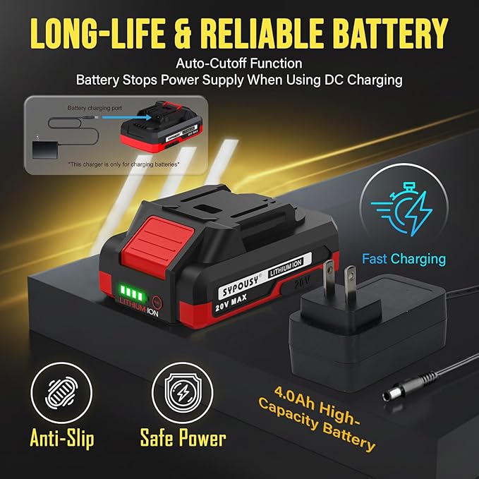 Tire Inflator Portable Air Compressor - 4X Faster Inflation, 160PSI Cordless Tire Pump with Dual Power (20V Battery & 12V DC), Auto Shut Off, Digital Gauge for Car, Motorcycle, E-Bike