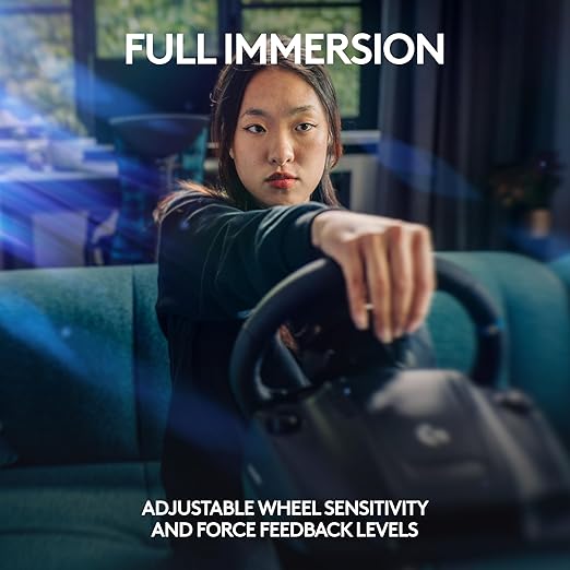 Logitech G923 Racing Wheel and Pedals for Xbox X|S, Xbox One and PC Featuring TRUEFORCE up to 1000 Hz Force Feedback, Responsive Pedal, Dual Clutch Launch Control, and Genuine Leather Wheel Cover