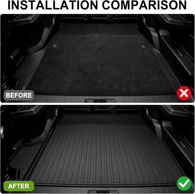AOMSAZTO Floor Mats Compatible with 2025 2026 Toyota 4Runner (Not fit Hybrid), All Weather TPE Custom Fit Cargo Mat Floor Liner Set - Only 5 Seat (Floor Mats+Cargo Liner)