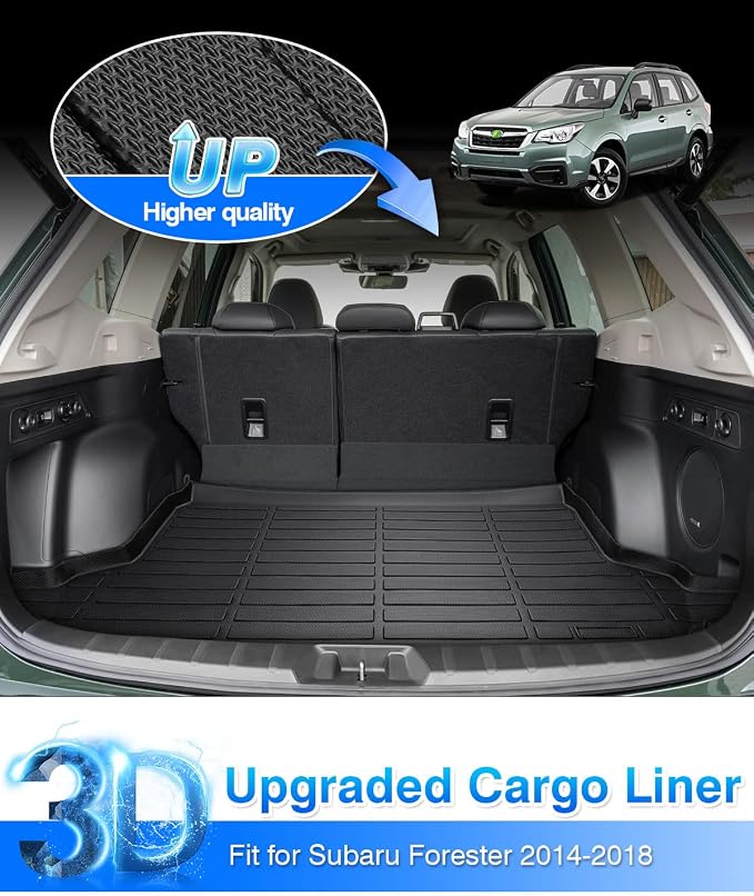 Cartist Cargo Liner Compatible with 2014-2018 Subaru Forester, All Weather Rear Trunk Mat for Forester Accessories Heavy Duty Waterproof