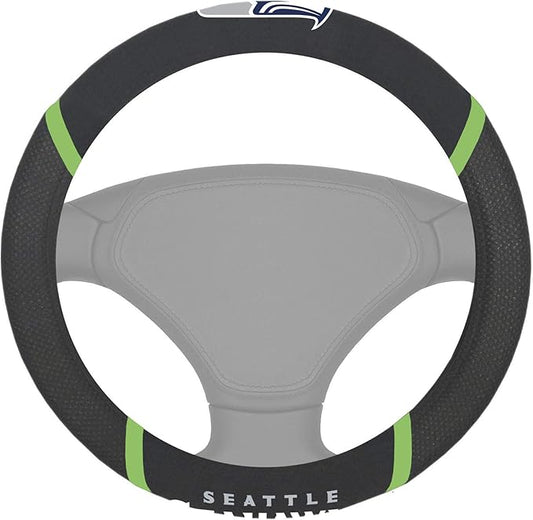 FANMATS NFL Unisex-Adult Embroidered Steering Wheel Cover