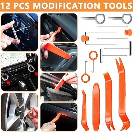 1398Pcs Automotive Electrical Connectors Kit, 28 Types Electrical Terminal Pins Kit with Crimp Tool, Relay Fuse Remover & Car Disassembly Tool, Male/Female Wire Terminals for Professional Auto Repair