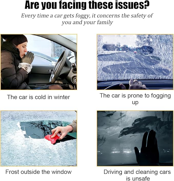 Car Heater, 12V 120W 2-in-1 Portable Vehicle Heating & Cooling Fan with Cigarette Lighter Plug, 360° Rotatable Automotive Windshield Defroster Accessories, Universal Fit (Black)