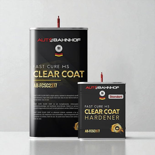 AB-FCSC 2277 HS Fast Cure 2:1 Clear Coat + AB-FCSC1177 Hardener Std – High Gloss Urethane Topcoat | Fast-Drying, Scratch & Fuel Resistant | Auto & Commercial Vehicle Refinishing
