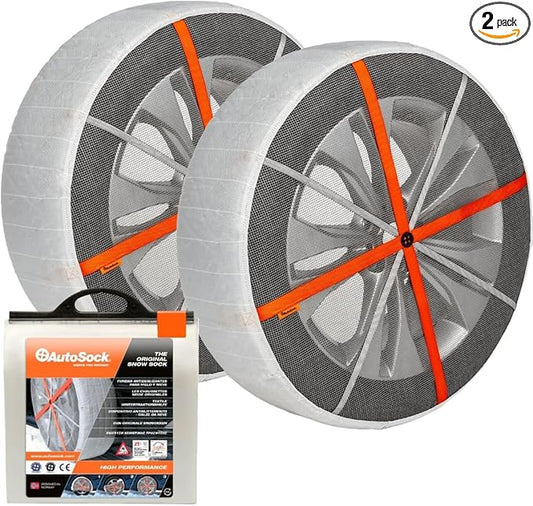 AutoSock for Passenger Vehicles HP645, Snow Socks for Tires, Pack of 2