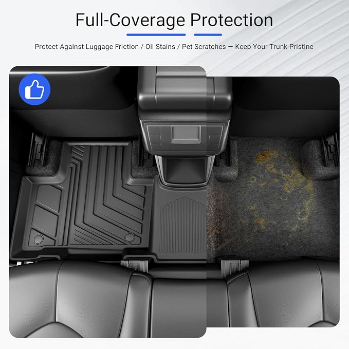 Xipoo Cargo Mat Compatible with 2020-2026 Toyota Highlander 7 Seats Floor Mat Trunk Mat Replacement for 20-26 Highlander Accessories (Fit 2020-2026 Highlander,Cargo Mat with Backrest Mat+Floor Mats)