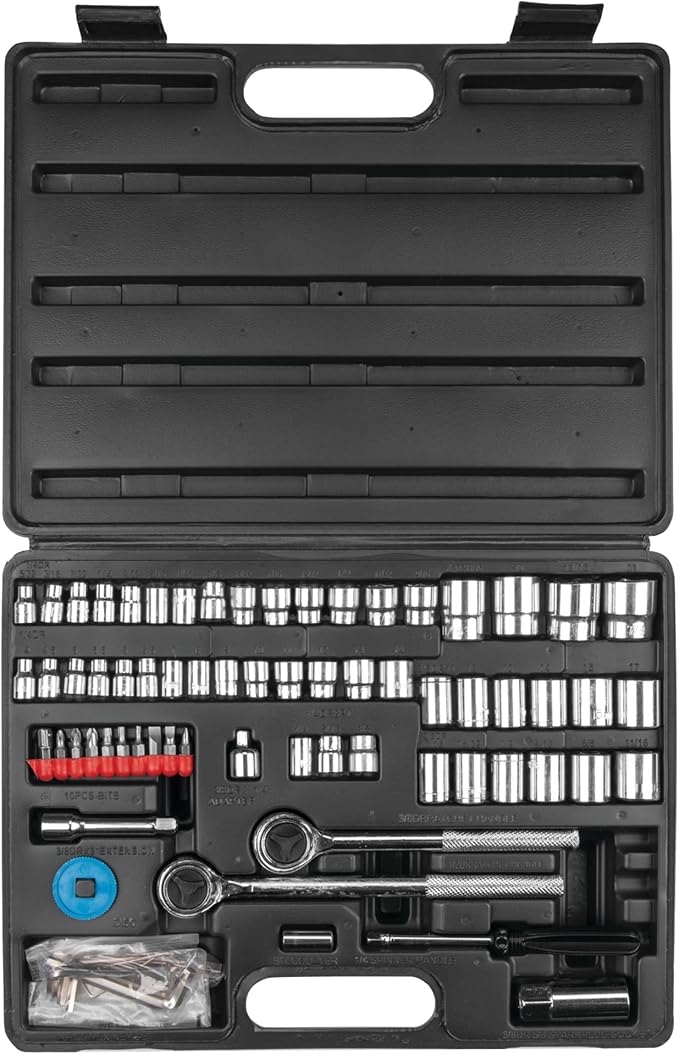 Performance Tool W1183 SAE/Metric 85-Piece Socket (1/4-Inch, 3/8-Inch & 1/2-Inch Drive) & Bet Set