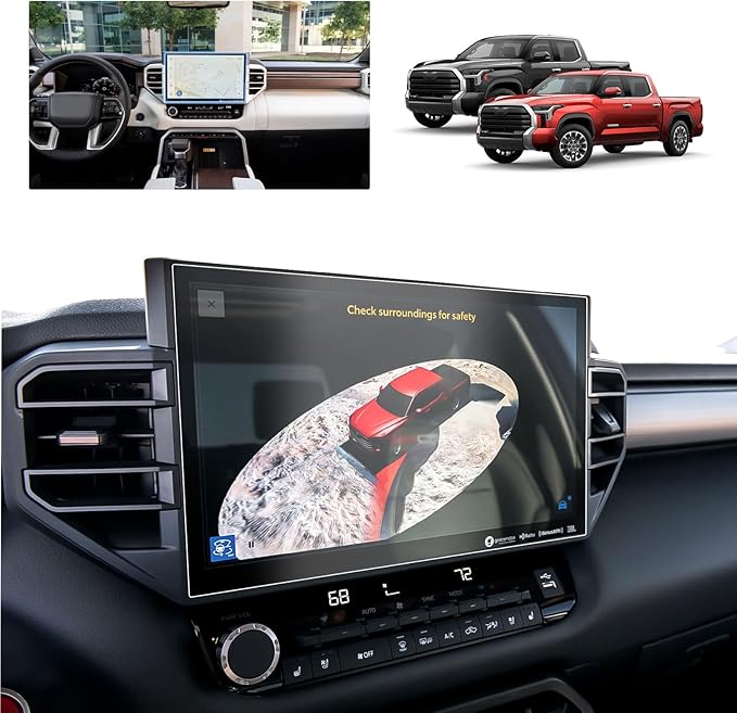 Tundra Screen Protector 2024 Matte for 2022-2026 Tundra/Sequoia 3rd Gen 14 inch Touchscreen for 2024 Toyota Tundra Accessories 9H Anti-Fingerprint & Glare Tempered Glass Film