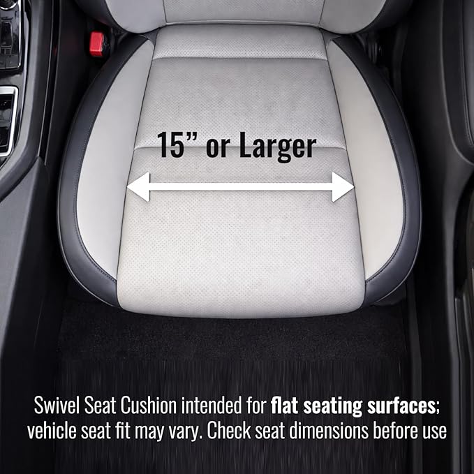 HealthSmart 360 Degree Swivel Seat Cushion, Chair Assist for Elderly, Swivel Seat Cushion, Twisting Disc, Gray, 15 Inches in Diameter (Pack of 1)