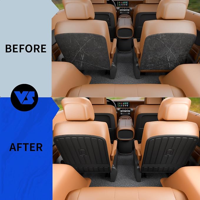 Rongtaod Kick Mats Compatible with 2026 Hyundai Palisade 7 Seater Cargo Mat Trunk Mat Back Seat Cover Protector 2nd Row Captain Chairs TPE All Weather Palisade Accessories (2nd Row Backrest Mats)