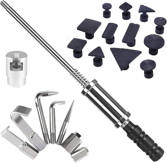 Paintless Dent Repair Kit for Vehicles, Heavy Duty Dent Puller Slide Hammer Kit Paintless Dent Removal Tool for Car Body Repair with 20PCS Suction Cup and Screw Tip
