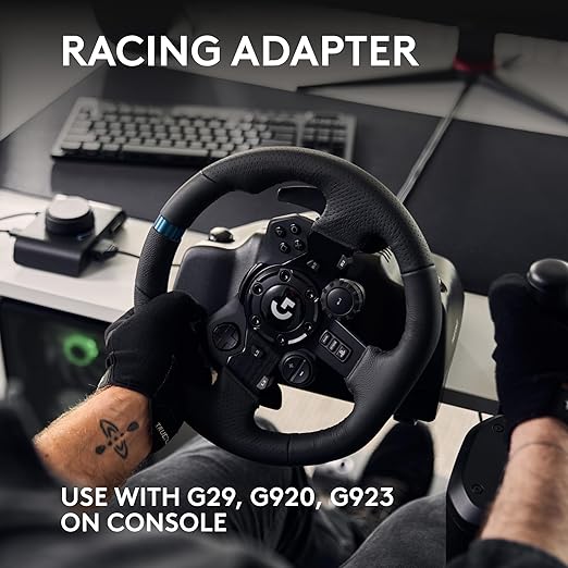 Logitech G923 Racing Wheel and Pedals + RS Shifter & Handbrake + Racing Adapter Bundle - Xbox X|S/Xbox One/PC