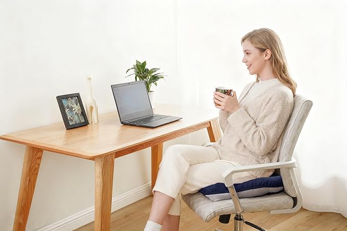 Battilo Chair Cushions Set of 2 for Dining Chairs, Seat Cushions for Kitchen Chairs with Non-Slip Backing, Indoor/Outdoor Waterproof Chair Seat Pads with Ties, 15.5"x15.5"x4", Navy